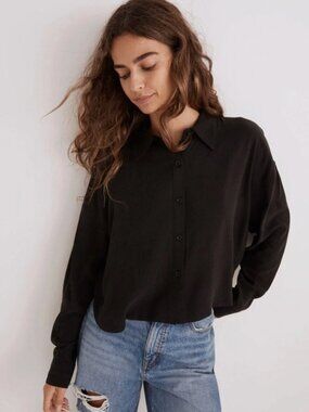 Madewell Lusterweave Hartfield Crop Shirt